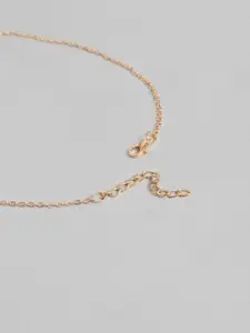 Peora Gold-Plated Alphabet A Pendant with Chain