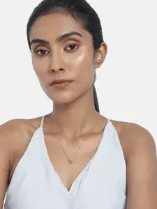 Peora Rose Gold-Plated Capricorn Horoscope Zodiac Sign Pendant with Chain