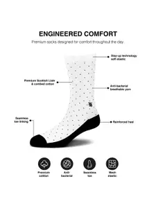 SockSoho Men Assorted Combed Cotton Calf-Length Socks