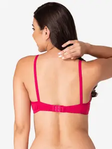 KOMLI Women Pink Pack of 2 Full Coverage T-shirt Bra-K-9116-2PC-DPK