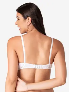 KOMLI White Set Of 2 Solid Full Coverage T-shirt Bras