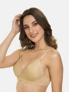 Tweens Pack of 3 Heavily Padded 3/4th Coverage Semi Push-Up Seamless T-Shirt Bra