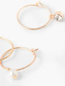 Accessorize London Set Of 3 Gold-Plated Simple Circular Hoop Earrings