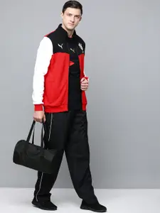 Puma Men's Red Colourblocked FZ Track Jacket