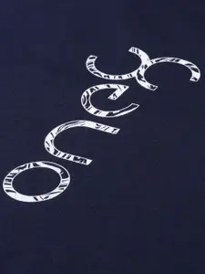 one8 x PUMA Men Navy Blue Brand Logo Printed Pullover Sweatshirt