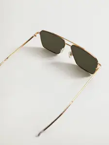 MANGO Women Rectangle Sunglasses with UV Protected Lens