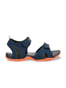 Campus Men Navy Blue Solid Sports Sandals