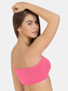 Tweens Pack Of 3 Pink Solid Bandeau Bras - Non-Wired Non-Padded