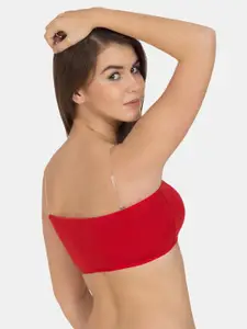 Tweens Pack Of 3 Red Solid Bandeau Bras - Non-Wired Non-Padded