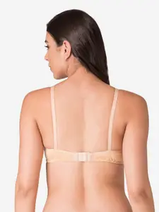 KOMLI Pack of 2 Beige Solid non wired Full Coverage T-shirt Bra K-9116-2PC-SK-Skin
