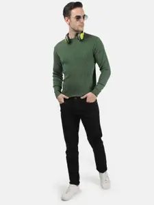 Monte Carlo Men Olive Green Pullover