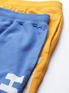 HRX By Hrithik Roshan Lifestyle Men Pack of 2 Bio-Wash Brand Carrier Shorts