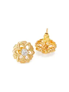 aadita Gold-Toned Contemporary Studs Earrings