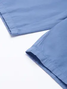 The Indian Garage Co Men Blue Slim Fit Cotton Chino Shorts