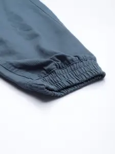 The Indian Garage Co Men Blue Slim Fit Joggers Trousers
