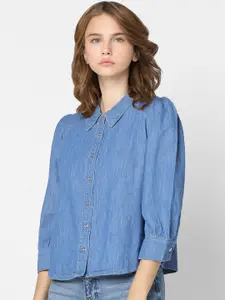 ONLY Women Blue Opaque Casual Shirt