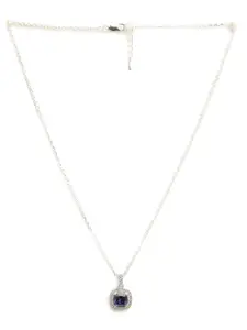 Clara Women Silver Royal Blue Chain Pendant