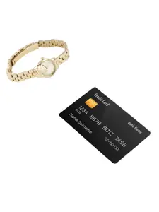 Michael Kors Women Runway Gold-Toned Dial & Stainless Steel Analogue Watch MK6592