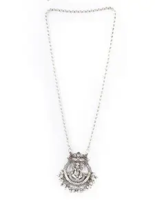 Priyaasi Silver-Plated & Silver-Toned German Silver Handcrafted Necklace