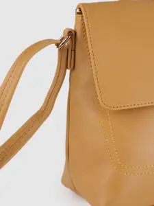 Baggit Mustard Yellow Solid Satchel