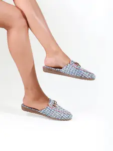 Catwalk Women Multicoloured Textured Mules Flats