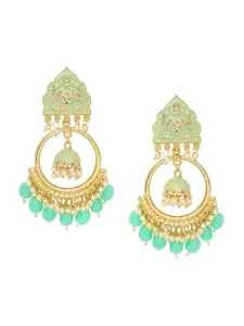 OOMPH Gold-Toned Contemporary Chandbalis Earrings