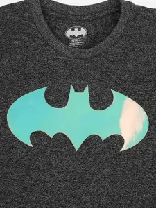 Kids Ville Boys Black Batman Printed T-shirt