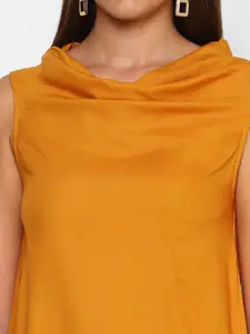 FOREVER 21 Yellow A-Line Midi Dress