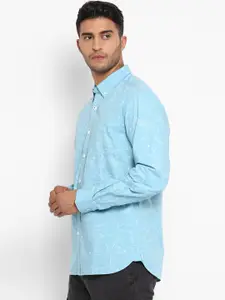 Royal Enfield Men Blue Opaque Printed Casual Shirt