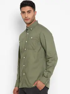 Royal Enfield Men Olive Green Opaque Casual Shirt