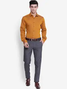 Turtle Men Mustard Slim Fit Formal Shirt