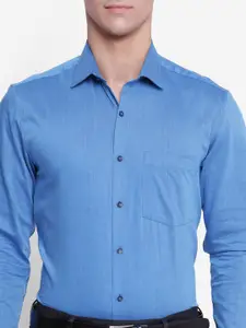 Turtle Men Blue Slim Fit Formal Shirt