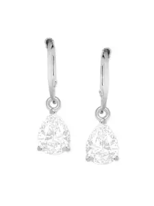 AMI Silver-Toned Contemporary Drop Earrings