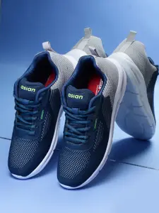 ASIAN Men Navy Blue Mesh Running Non-Marking Shoes