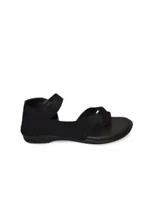 Ajanta Women Black One Toe Flats