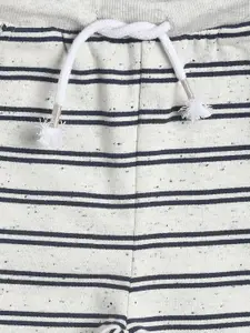 MINI KLUB Boys Multicoloured Striped Pure Cotton Regular Shorts