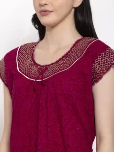 Secret Wish Pack Of 2 Printed Pure Cotton Maxi Nightdresses