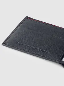 Tommy Hilfiger Men Navy Blue Leather Two Fold Wallet