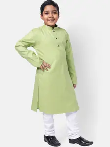 NAMASKAR Boys Cotton Self Design Kurta