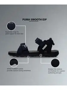 Puma Men Black Smooth Comfort Sandals