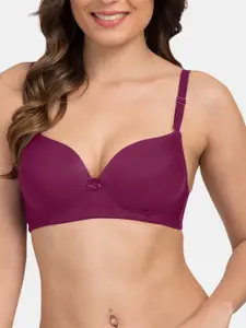 Tweens Pack of 3 Heavily Padded 3/4th Coverage Semi Push-Up Seamless T-Shirt Bra