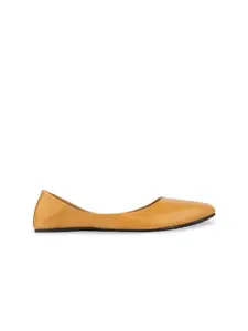 DESI COLOUR Women Mustard Ballerinas Flats
