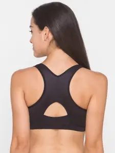 Candyskin Black Solid Removable Padding Full Coverage Everyday Bra