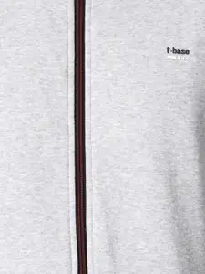 t-base Men Grey Melange Cotton Sweatshirt