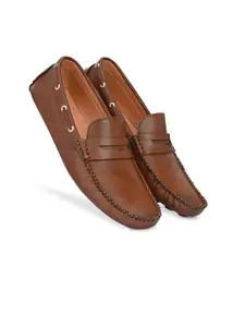 Guava Men Brown Driving Shoes