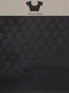 Saree mall Black & Gold-Toned Ethnic Motifs Zari Silk Blend Banarasi Sarees