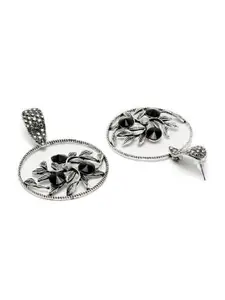 AVANT-GARDE PARIS Silver-Toned Circular Drop Earrings
