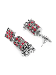 Anouk Woman Pink Silver-Toned Lantern  Earrings