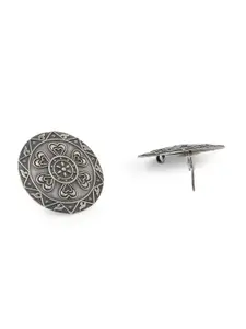 Binnis Wardrobe Silver-Toned Contemporary Studs Earrings