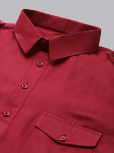 Hangup Men Maroon Pathani Kurta Set